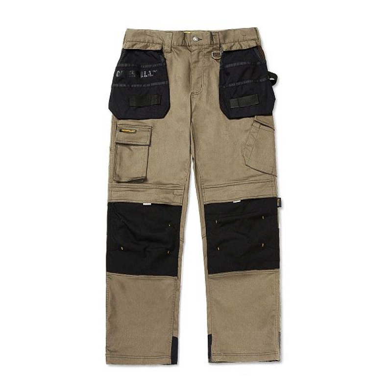 Dark / Brown Men's Caterpillar H2O Defender Pants | 984625-QRY