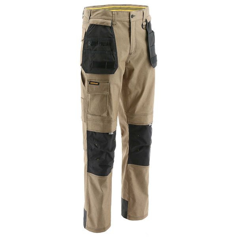 Dark / Brown Men\'s Caterpillar H2O Defender Pants | 984625-QRY