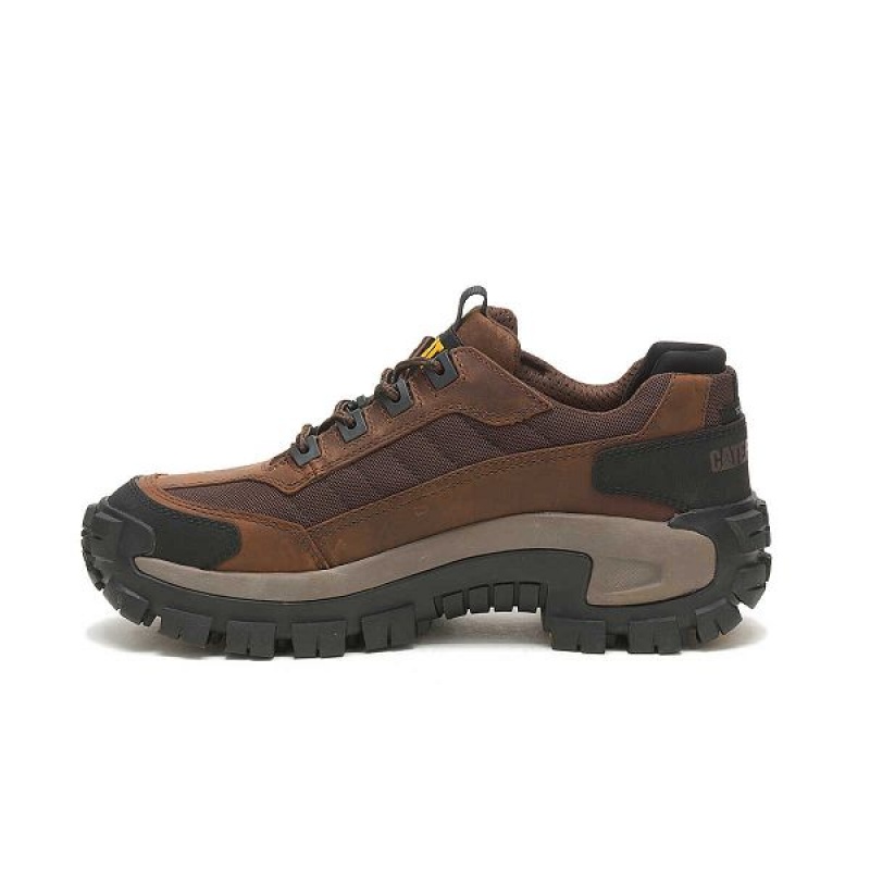 Dark / Brown Men's Caterpillar Invader Steel Toe Work Shoes | 257806-RBT