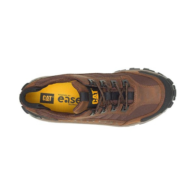 Dark / Brown Men's Caterpillar Invader Steel Toe Work Shoes | 257806-RBT