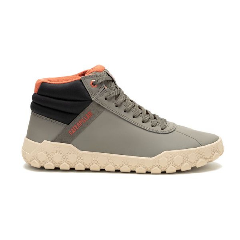 Dark / Grey Men's Caterpillar Hex + Mid Sneakers | 816495-RSL