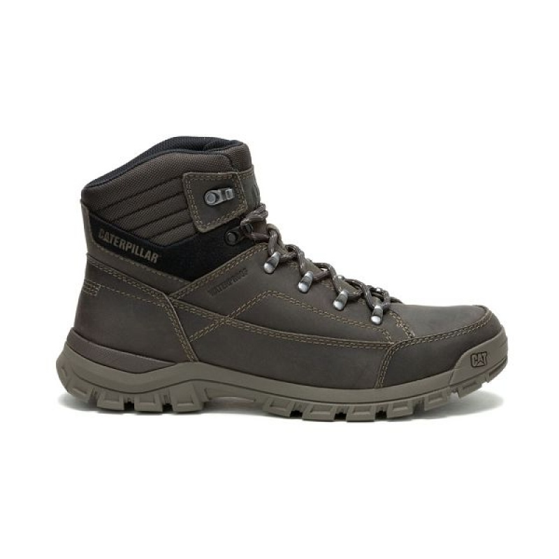 Dark / Grey Men's Caterpillar Threshold Hiker WP Hiking Boots | 548019-UGV