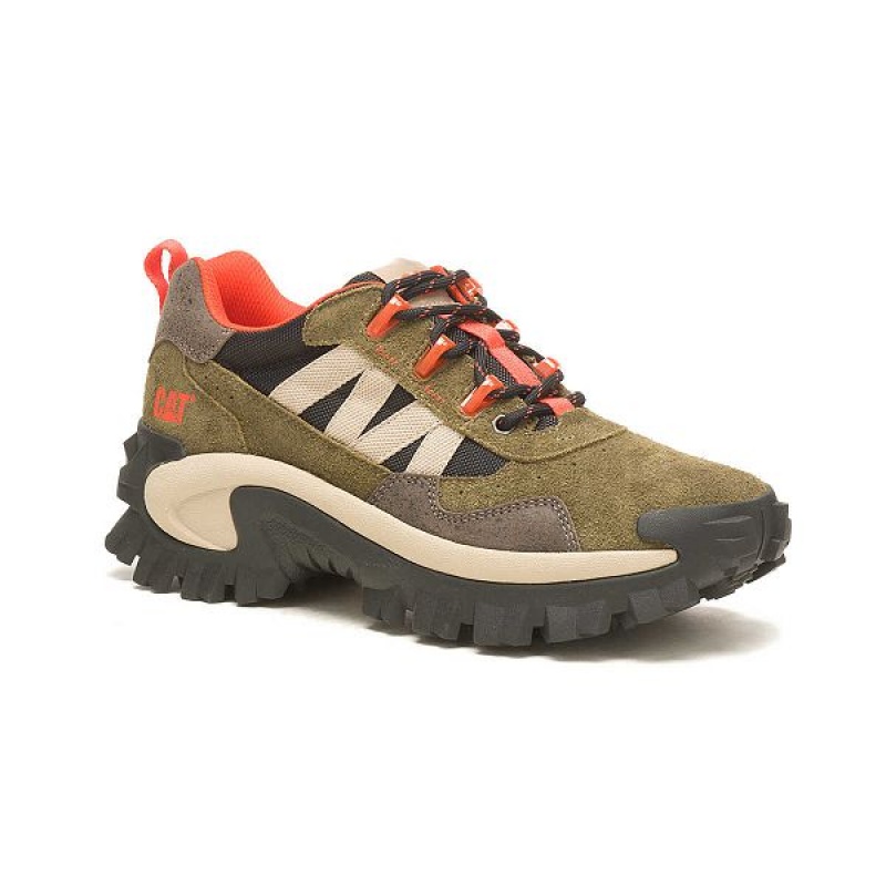 Dark / Olive Men's Caterpillar Intruder Beta Sneakers | 270135-EGU