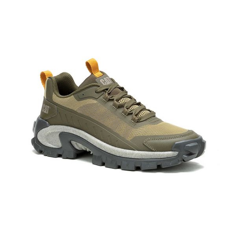 Dark / Olive Men's Caterpillar Intruder Lightning Mesh Sneakers | 071539-IMR