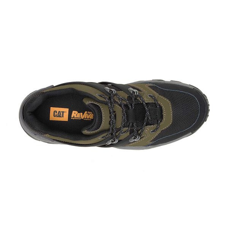 Dark / Olive / Black Women's Caterpillar Reactor Sneakers | 350179-WAO