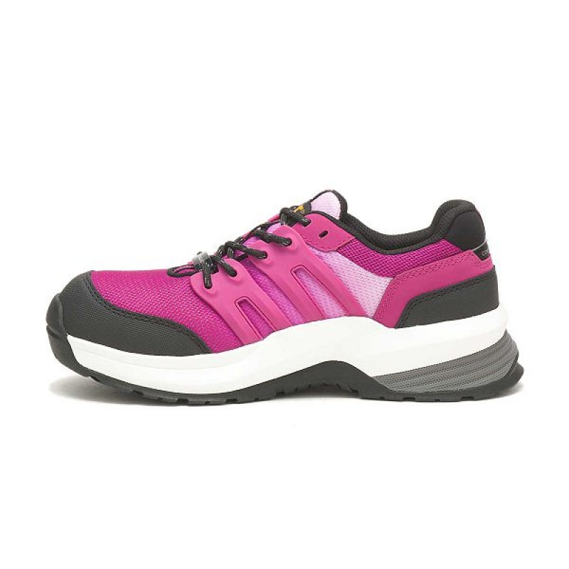 Fuchsia Women's Caterpillar Streamline 2.0 Composite Toe Work Shoes | 645371-HTL