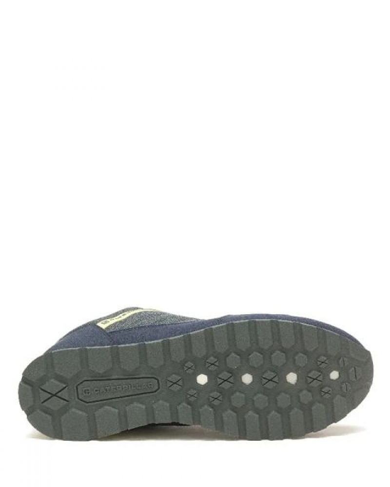 Green / Navy Men's Caterpillar Ventura Sneakers | 043965-VMD