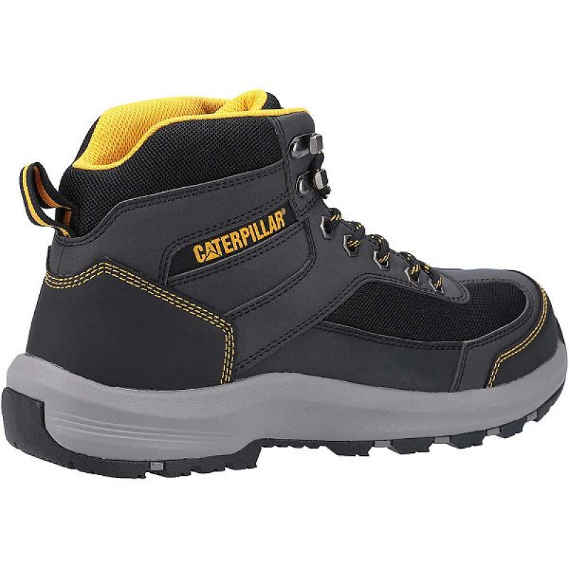 Grey Men's Caterpillar Elmore Mid Steel Toe S1P Work Boots | 548013-WUG