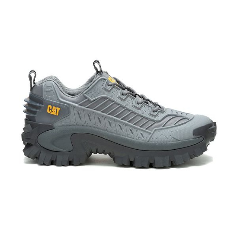 Grey Men's Caterpillar Intruder Mecha Sneakers | 508912-DGA