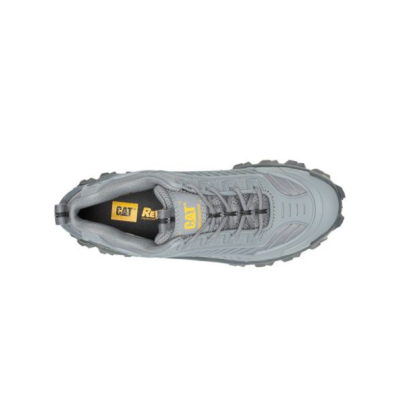 Grey Men's Caterpillar Intruder Mecha Sneakers | 508912-DGA