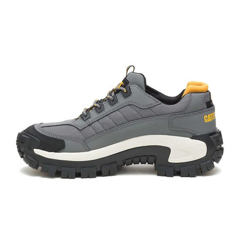 Grey Men's Caterpillar Invader Steel Toe Work Shoes | 413627-KAY