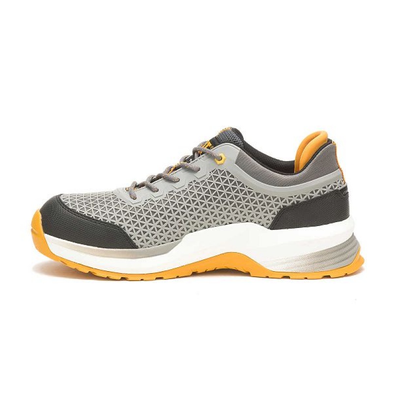 Grey Men's Caterpillar Streamline 2.0 Composite Toe Work Shoes | 286453-LKG