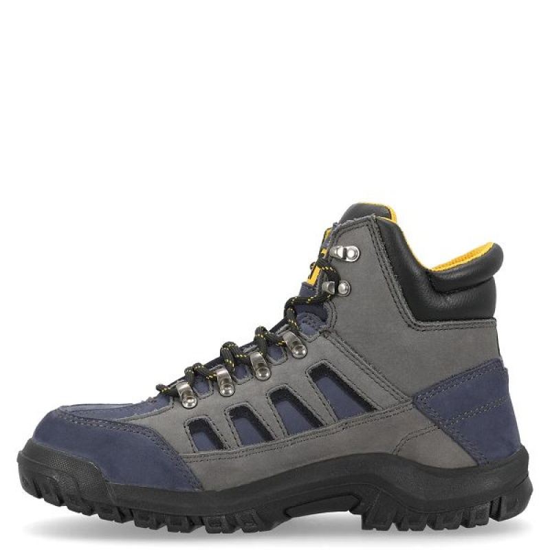 Grey / Navy Men's Caterpillar Threshold CAG ST M4M Industrial Work Boots | 147385-FNB