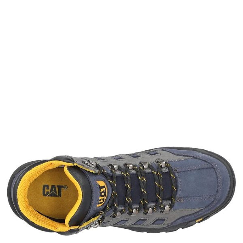 Grey / Navy Men's Caterpillar Threshold CAG ST M4M Industrial Work Boots | 147385-FNB