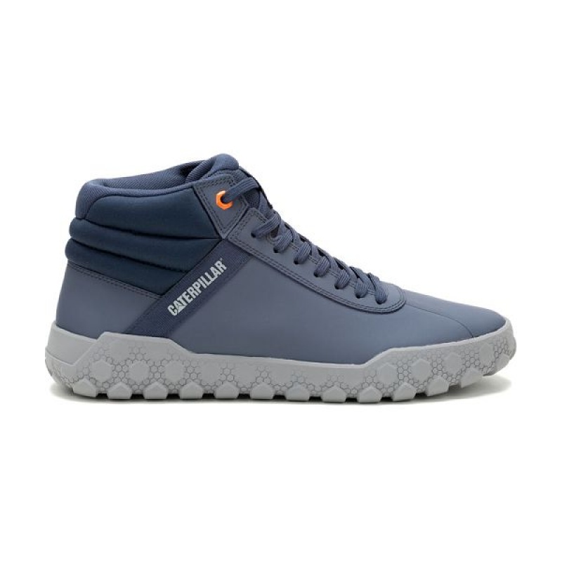 Indigo Men's Caterpillar Hex + Mid Sneakers | 497680-JQX