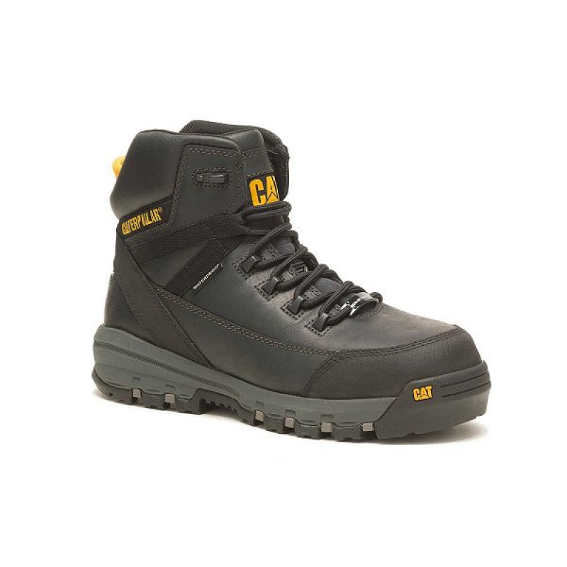 Khaki Men's Caterpillar Breakwater Waterproof Thinsulate™ Carbon Composite Toe Work Boots | 365284-HGL