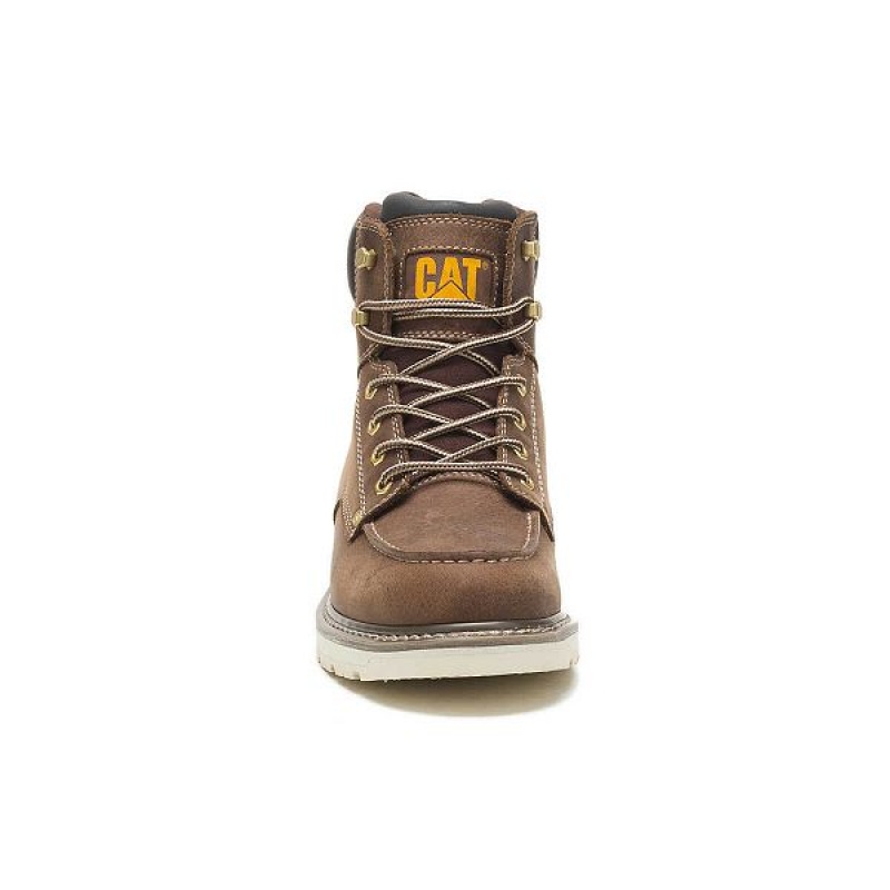 Khaki Men's Caterpillar Calibrate Work Boots | 167924-HRU