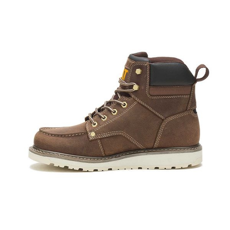 Khaki Men's Caterpillar Calibrate Work Boots | 167924-HRU