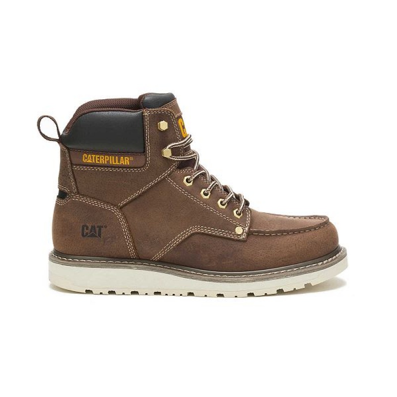 Khaki Men\'s Caterpillar Calibrate Work Boots | 167924-HRU