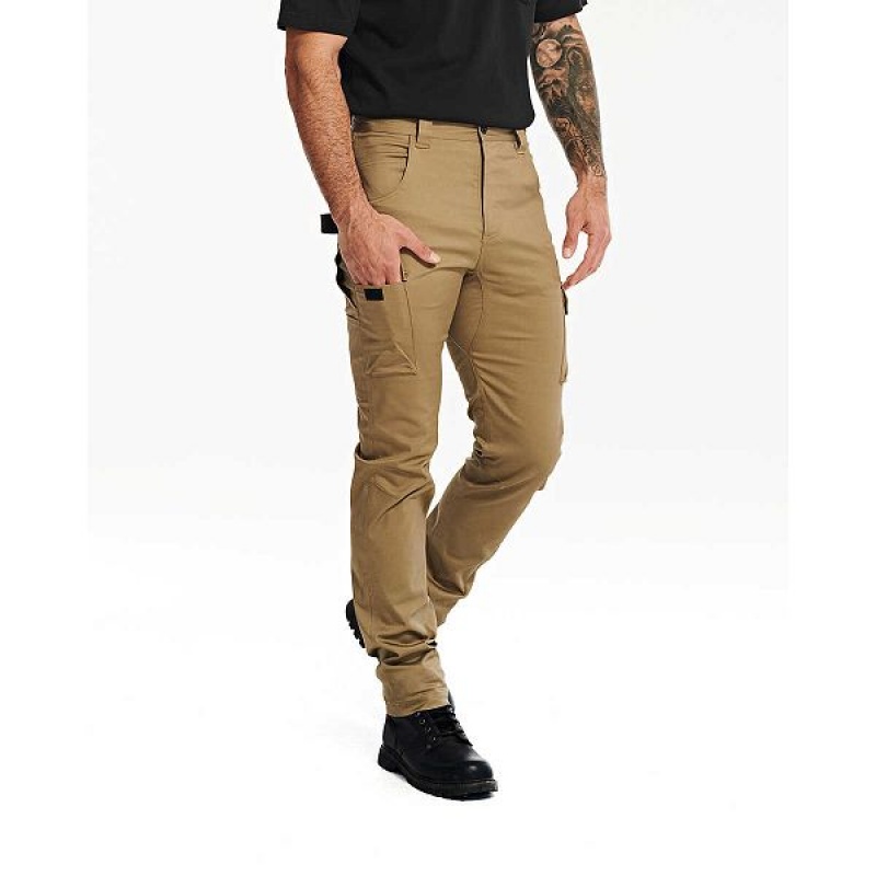 Khaki Men's Caterpillar Coolmax Outdoor Work Pants | 286014-AZW