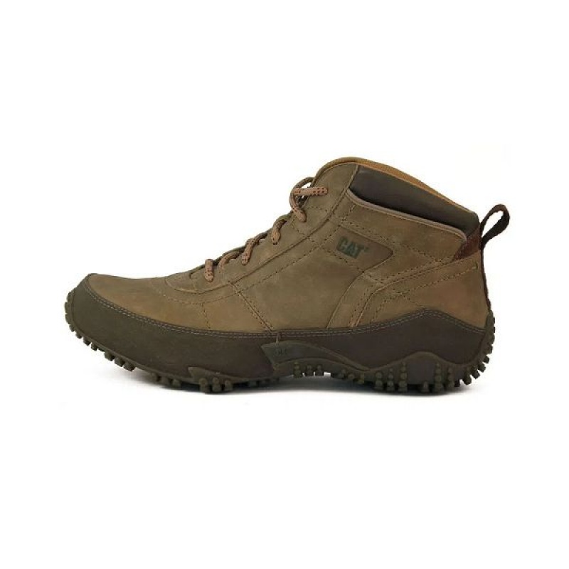 Khaki Men's Caterpillar Litz Mid Cat Boots | 085264-VTC