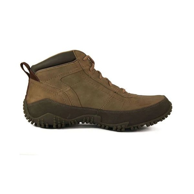 Khaki Men's Caterpillar Litz Mid Cat Boots | 085264-VTC