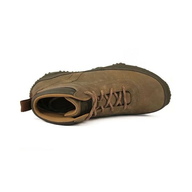 Khaki Men's Caterpillar Litz Mid Cat Boots | 085264-VTC