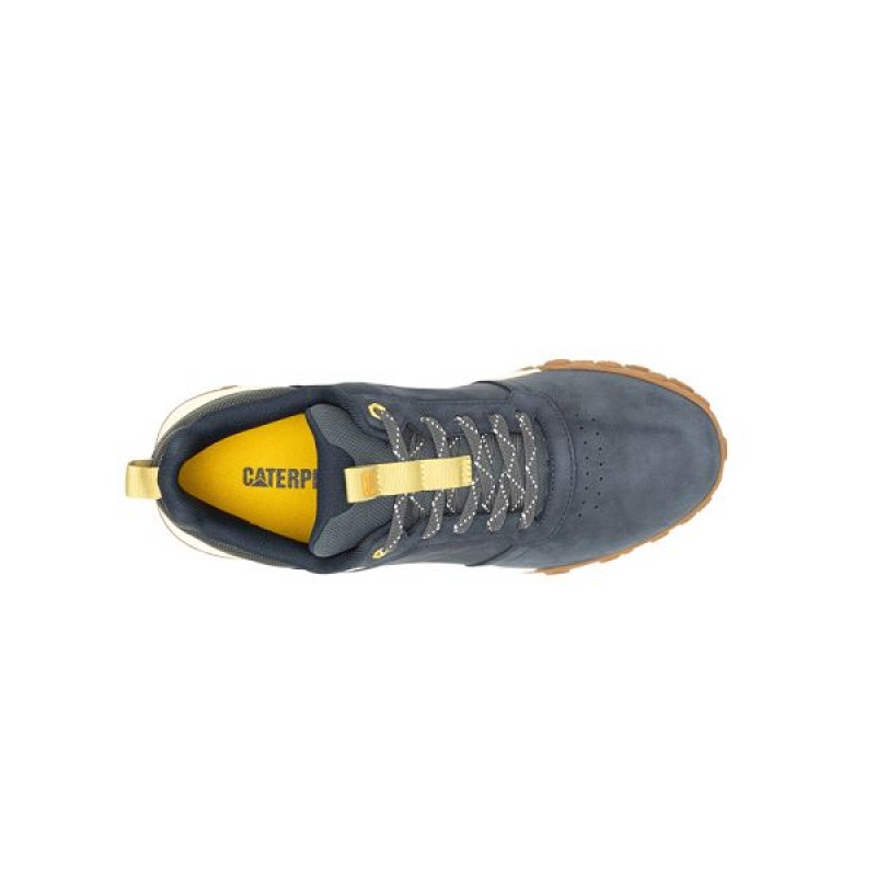 Navy Men's Caterpillar Hex Ready Lo Sneakers | 023916-YEP