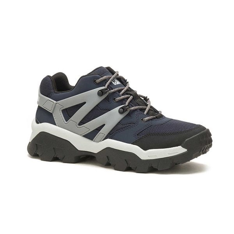 Navy Men's Caterpillar Reactor Refresh Sneakers | 358297-FWZ