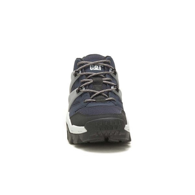 Navy Men's Caterpillar Reactor Refresh Sneakers | 358297-FWZ