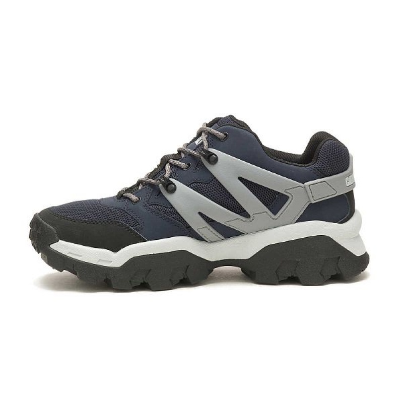 Navy Men's Caterpillar Reactor Refresh Sneakers | 358297-FWZ