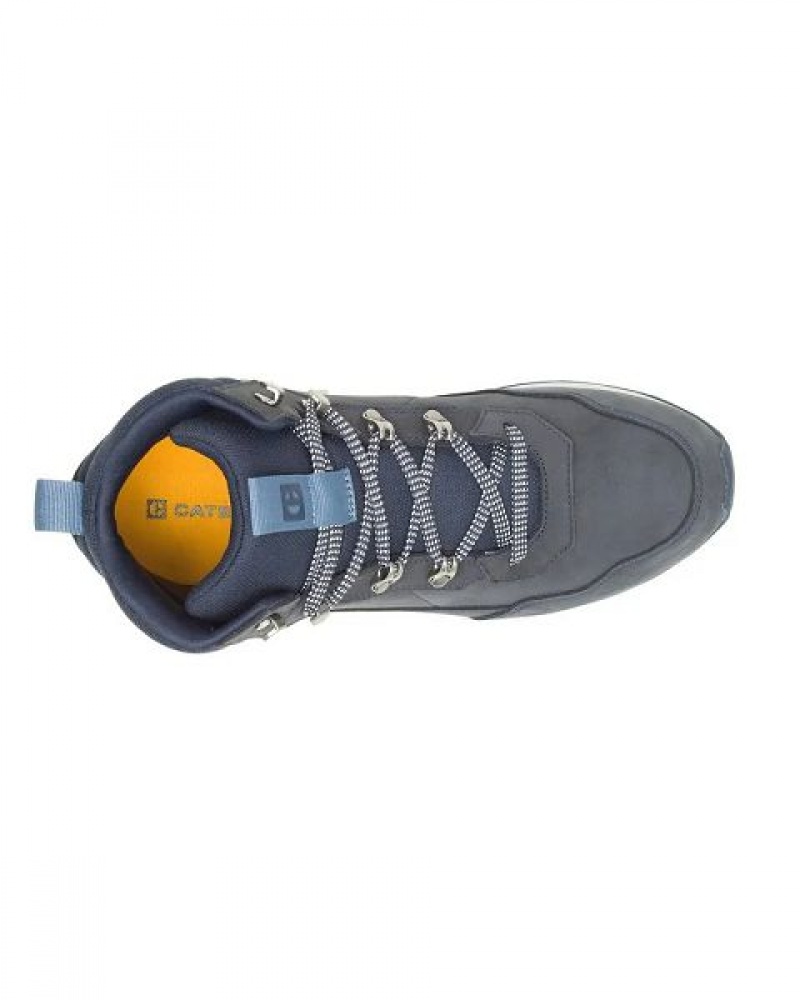 Navy Men's Caterpillar Ventura Hiker Hi Sneakers | 356287-HGZ