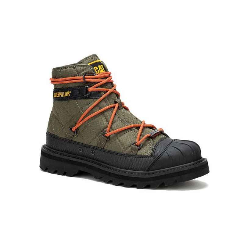 Olive Men's Caterpillar Omaha Alt Lace Boots | 417293-IKP