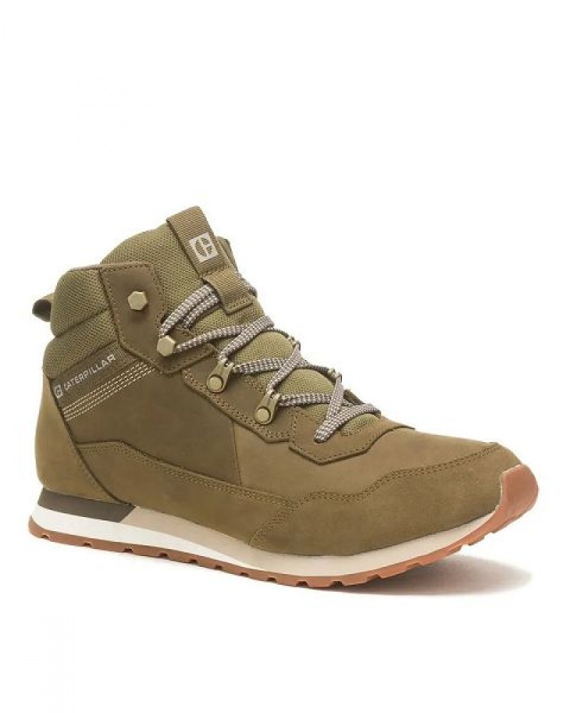 Olive Men's Caterpillar Ventura Hiker Hi Sneakers | 213467-WFM