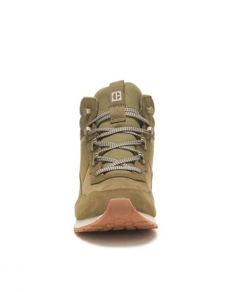 Olive Men's Caterpillar Ventura Hiker Hi Sneakers | 213467-WFM