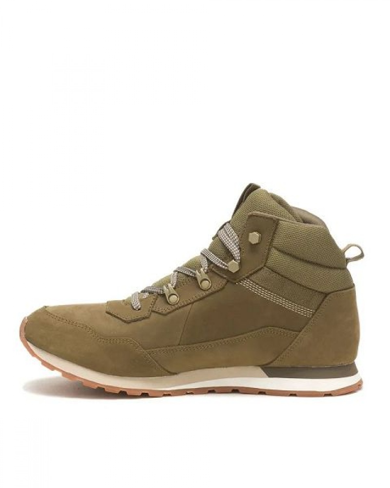 Olive Men's Caterpillar Ventura Hiker Hi Sneakers | 213467-WFM