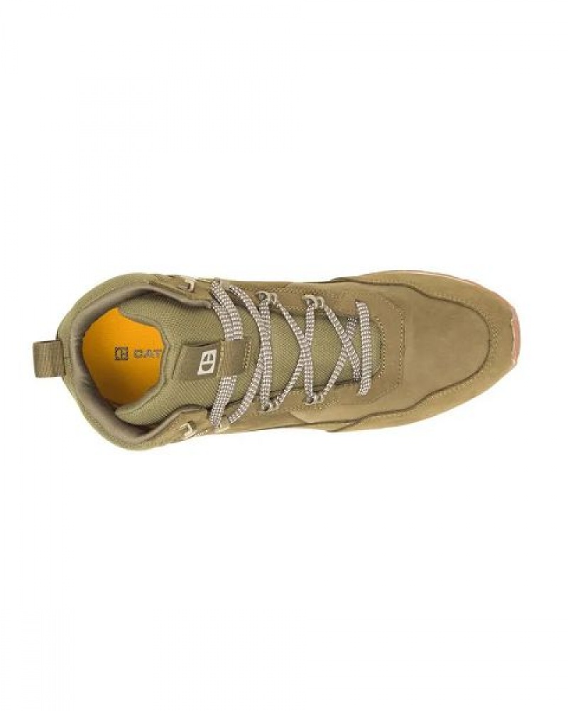 Olive Men's Caterpillar Ventura Hiker Hi Sneakers | 213467-WFM