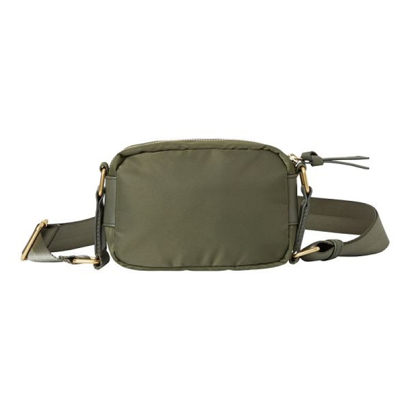 Olive / Green Men's Caterpillar Mini Crossbody Bags | 758621-AEW