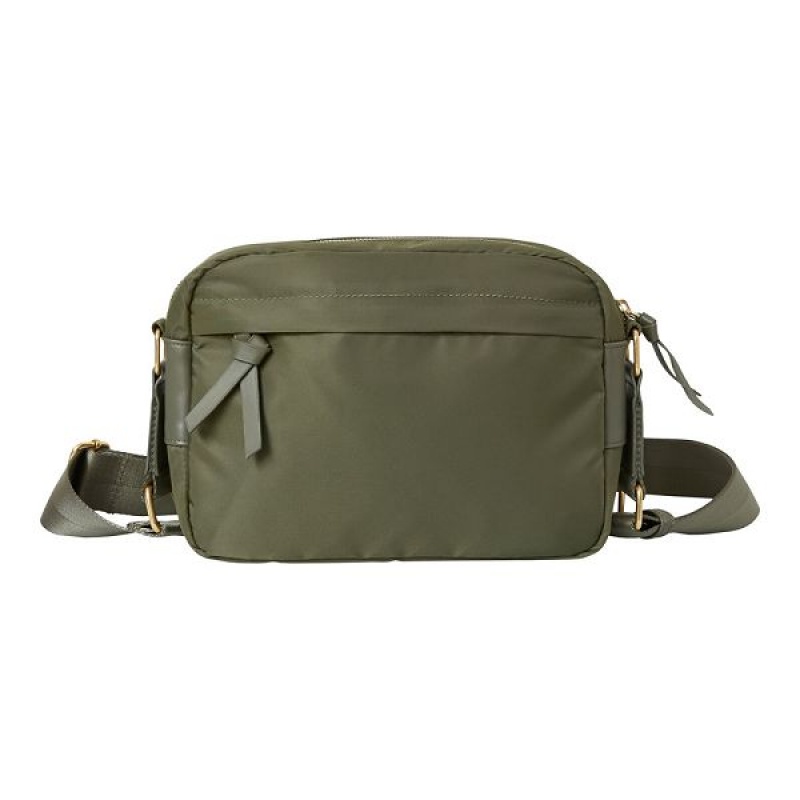 Olive / Green Women's Caterpillar Regular Crossbody Bags | 549823-ORG