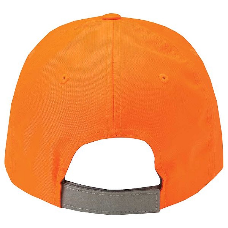 Orange Men's Caterpillar Hi-Vis Trademark Caps | 967104-GJY