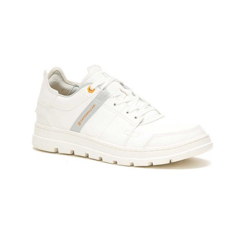 White Men's Caterpillar Cite Low Sneakers | 497258-RBT