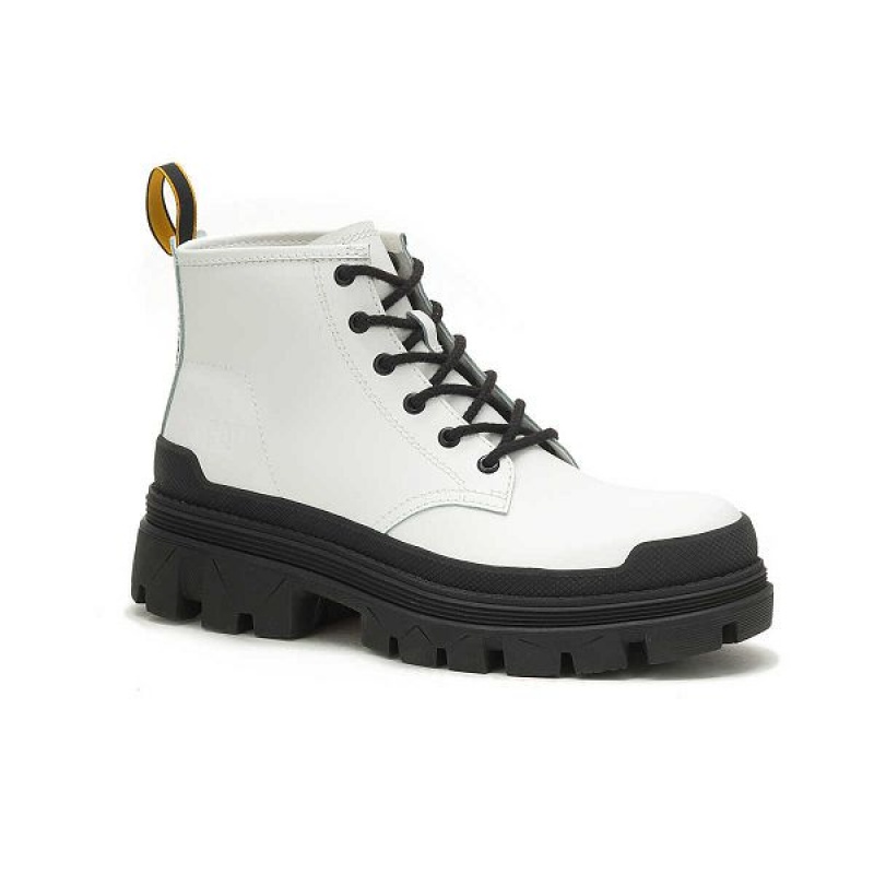 White Men's Caterpillar Hardwear Mid Boots | 170293-DIN