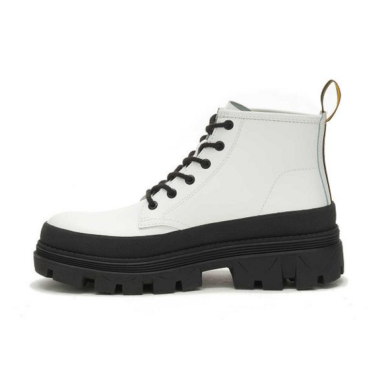 White Men's Caterpillar Hardwear Mid Boots | 170293-DIN