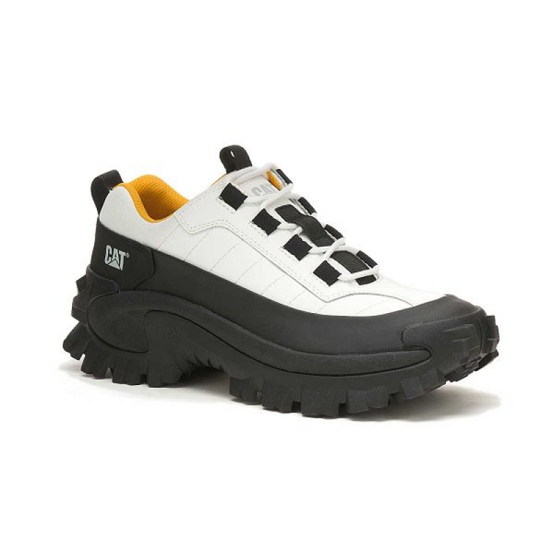 White Men's Caterpillar Intruder Waterproof Galosh Sneakers | 745629-NXM