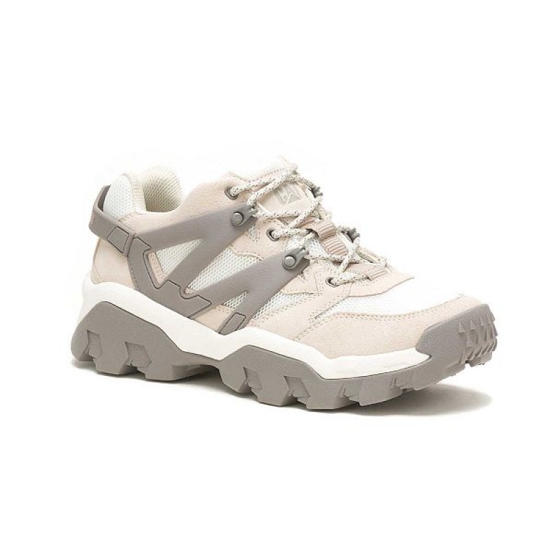 White Men's Caterpillar Reactor Sneakers | 582431-UXR