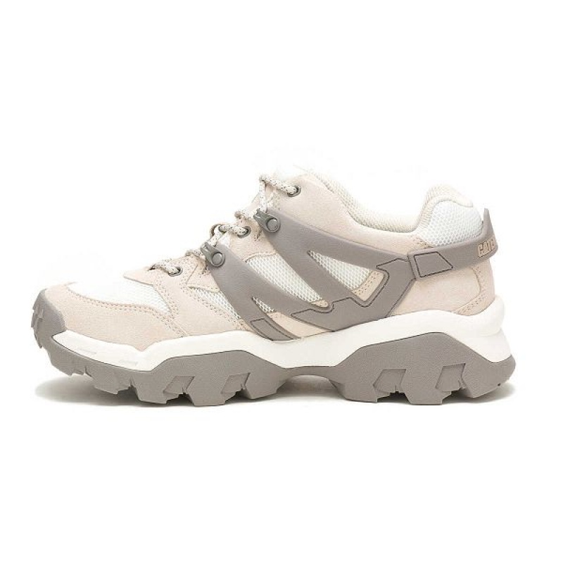 White Men's Caterpillar Reactor Sneakers | 582431-UXR