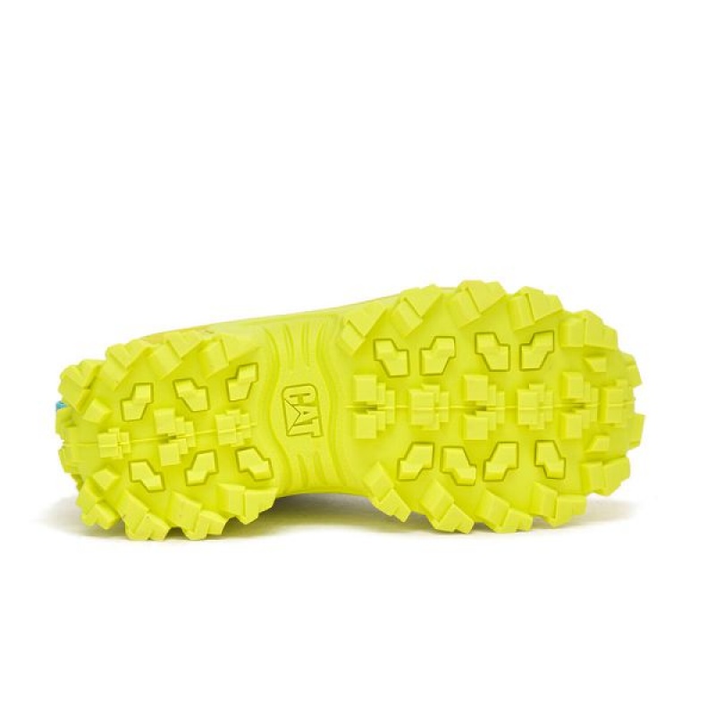 White / Light / Green / Yellow Men's Caterpillar Intruder Supercharged Sneakers | 038691-KQS