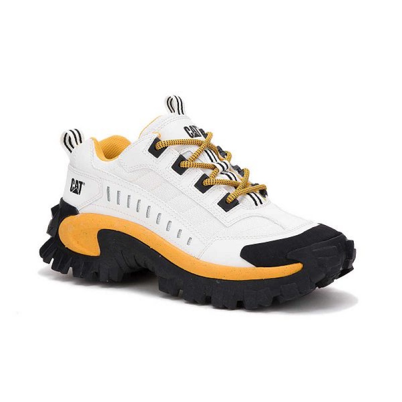 White / Yellow Men's Caterpillar Intruder Sneakers | 273910-SOK