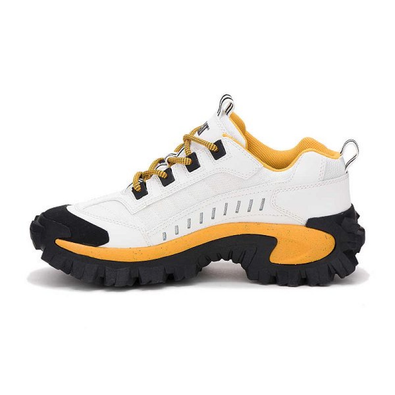 White / Yellow Men's Caterpillar Intruder Sneakers | 273910-SOK