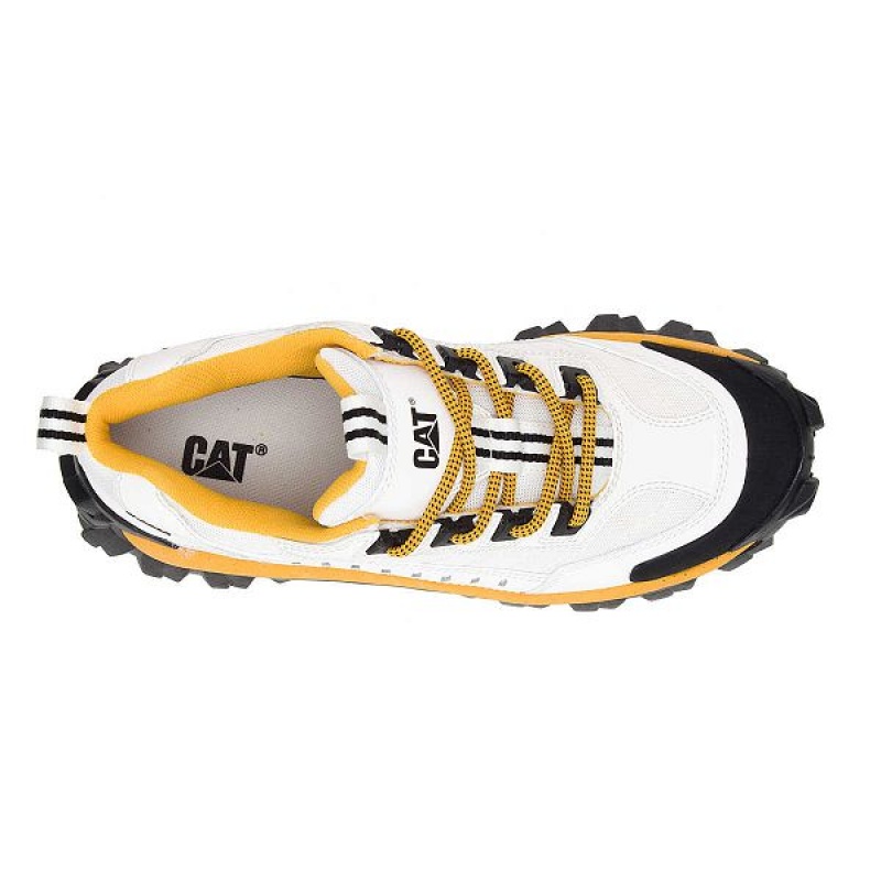 White / Yellow Men's Caterpillar Intruder Sneakers | 273910-SOK